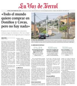 Fragemento de la voz de galicia donde nos citan